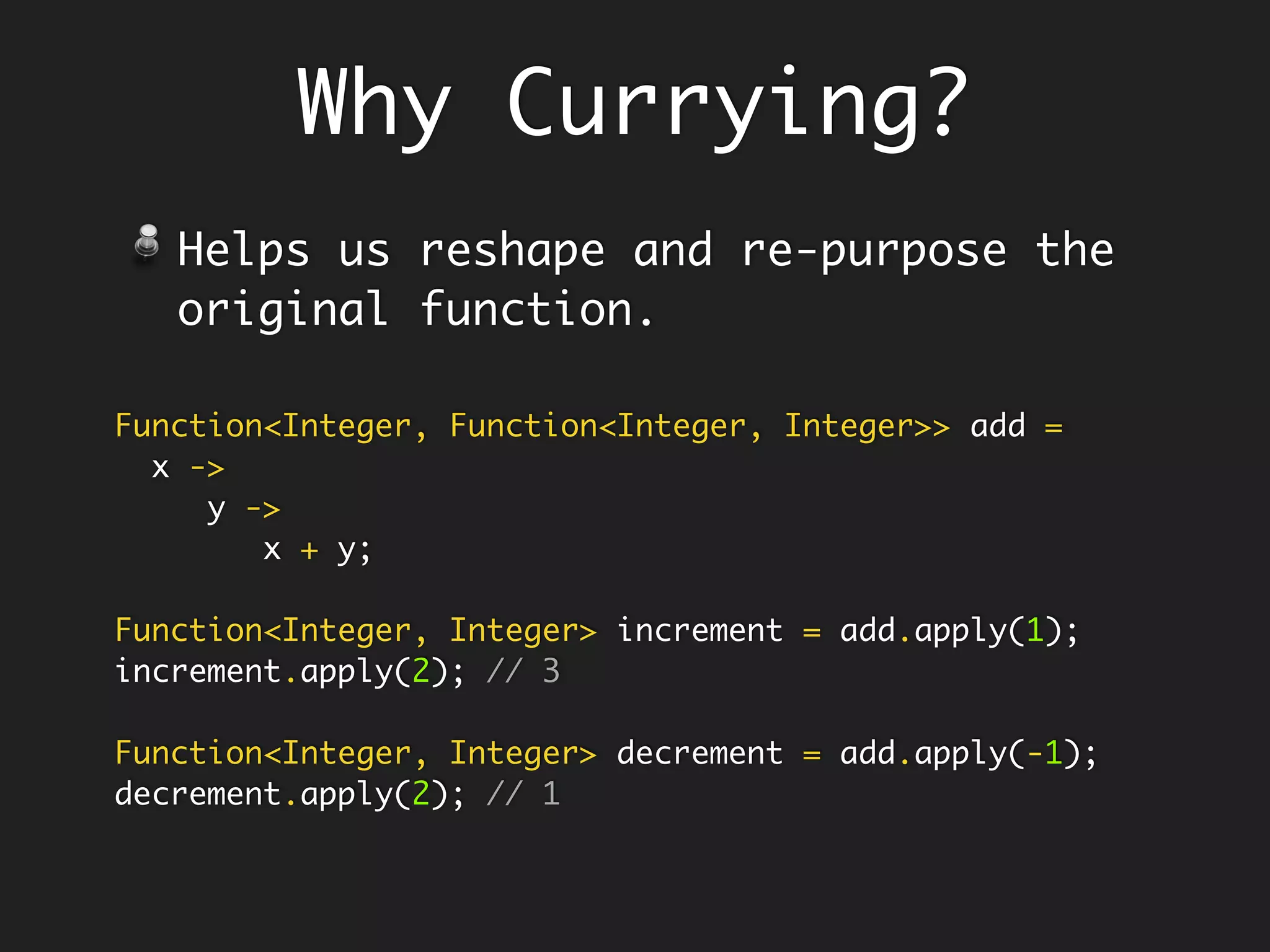 Infinitely Lazy
Stream<Integer> naturals(int from) {
return Stream.iterate(from, x -> x + 1);
}
// will not terminate
naturals(0).forEach(System.out::println);
Streams, unlike lists (finite), are
infinite.
They have a starting point, but no end.
Streams, unlike lists (eager), are lazy.
 