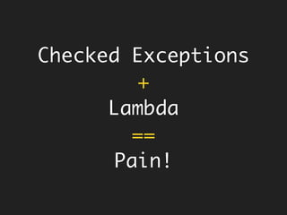Currying
Function application associates towards
left.
add.apply(2).apply(3).apply(4); // 9
// is same as
(add.apply(2)).apply(3).apply(4); // 9
// is same as
((add.apply(2)).apply(3)).apply(4); // 9
In other words, apply() groups towards
left.
 