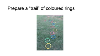 Prepare a “trail” of coloured rings

 