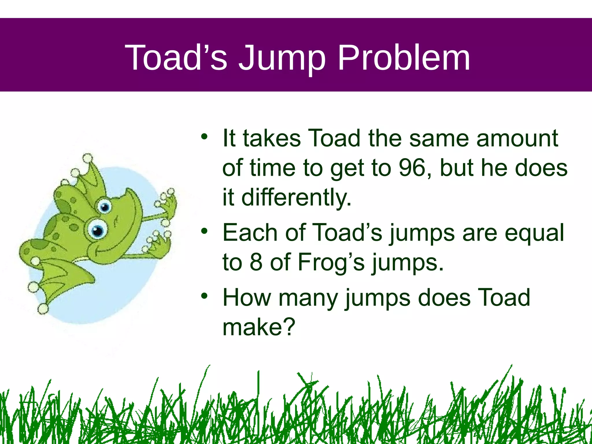 Jumping Frogs Problem | PPT