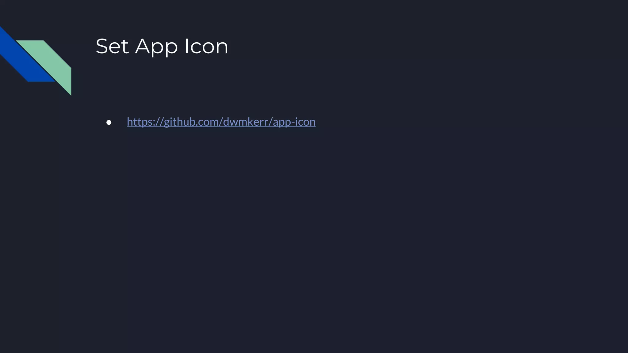 Set App Icon ● https://github.com/dwmkerr/app-icon 
