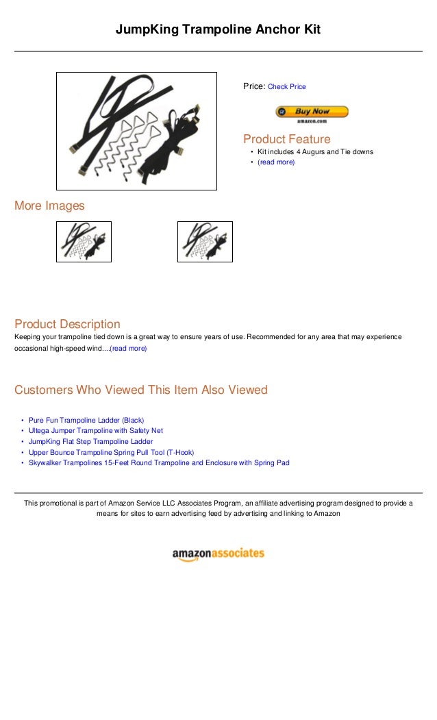 Jump king trampoline anchor kit