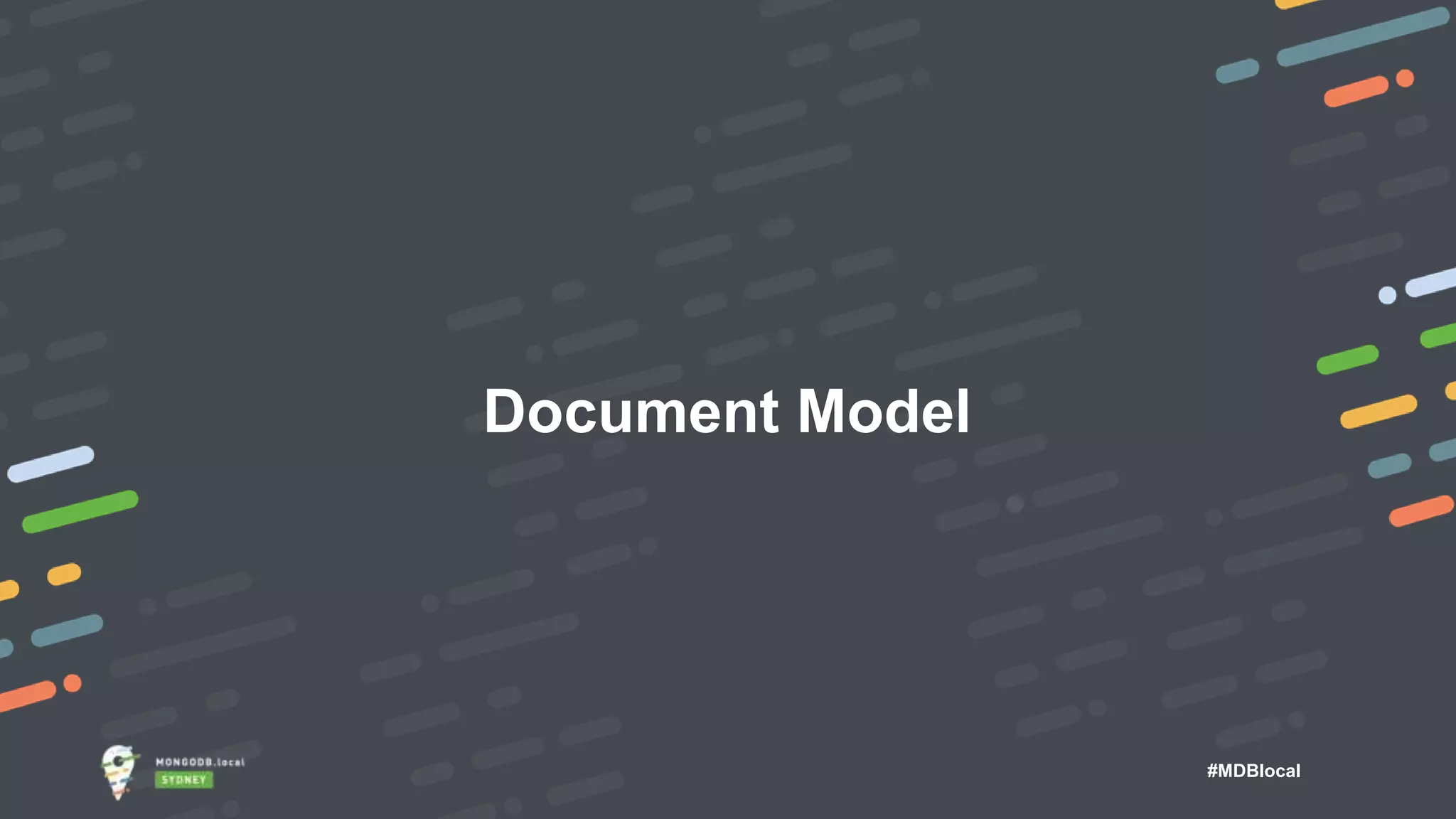 #MDBlocal Document Model 