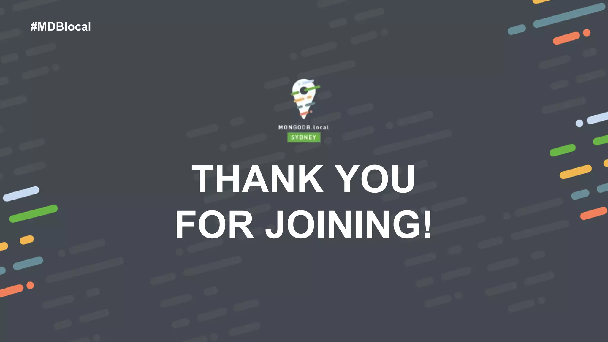 #MDBlocal THANK YOU FOR JOINING! 