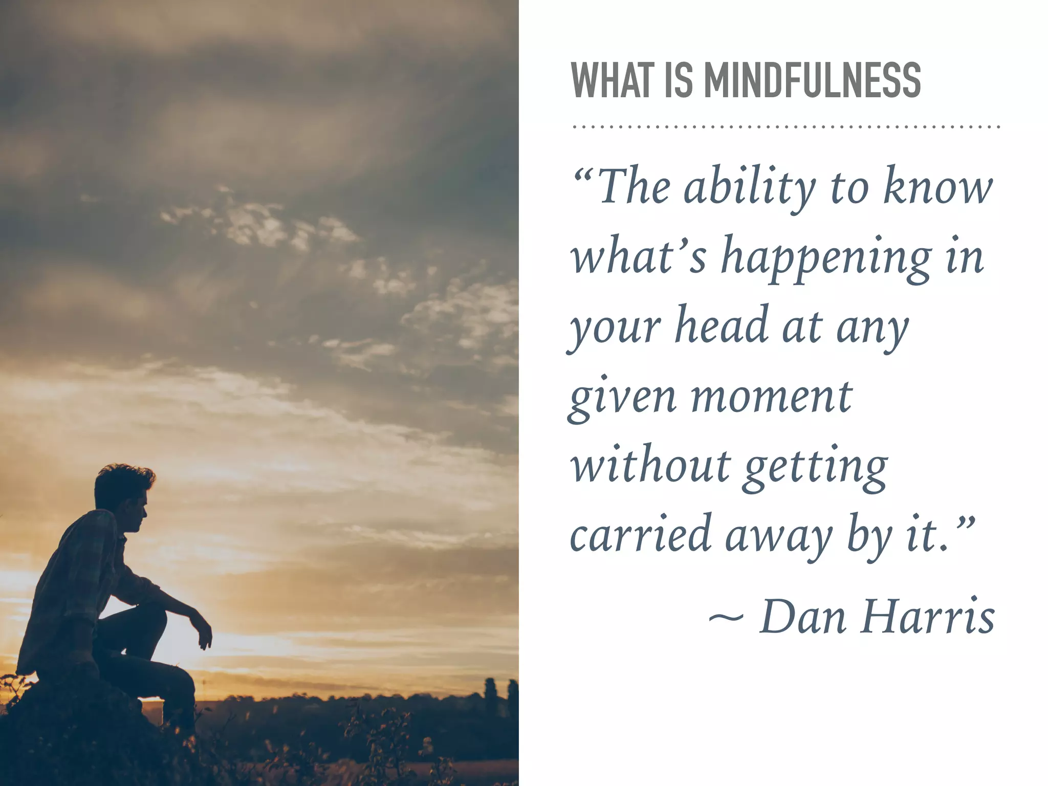 HOW TO CULTIVATE MINDFULNESS
Mindfulness
Designated
Practices
Mindfulness
Mindfulness
Integrated
Activities
 