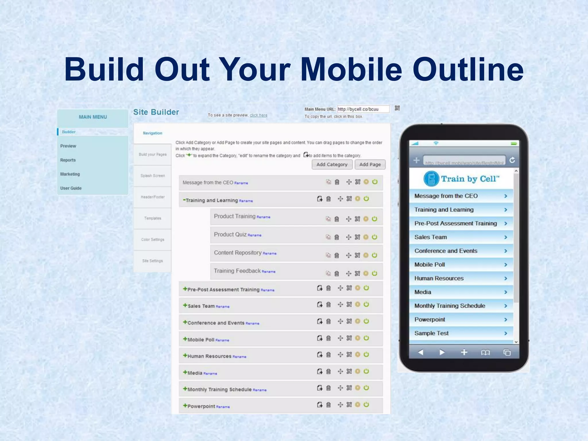 Build Out Your Mobile Outline

 