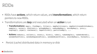 Jump Start into Apache® Spark™ and Databricks | PDF