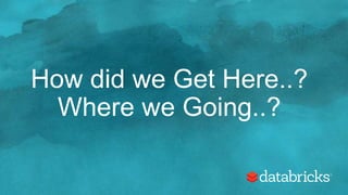 How did we Get Here..?
Where we Going..?
 