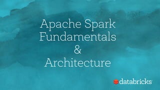 Apache Spark
Fundamentals
&
Architecture
 