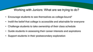 Jumpstart the College Application Process for High School Juniors | PPTX