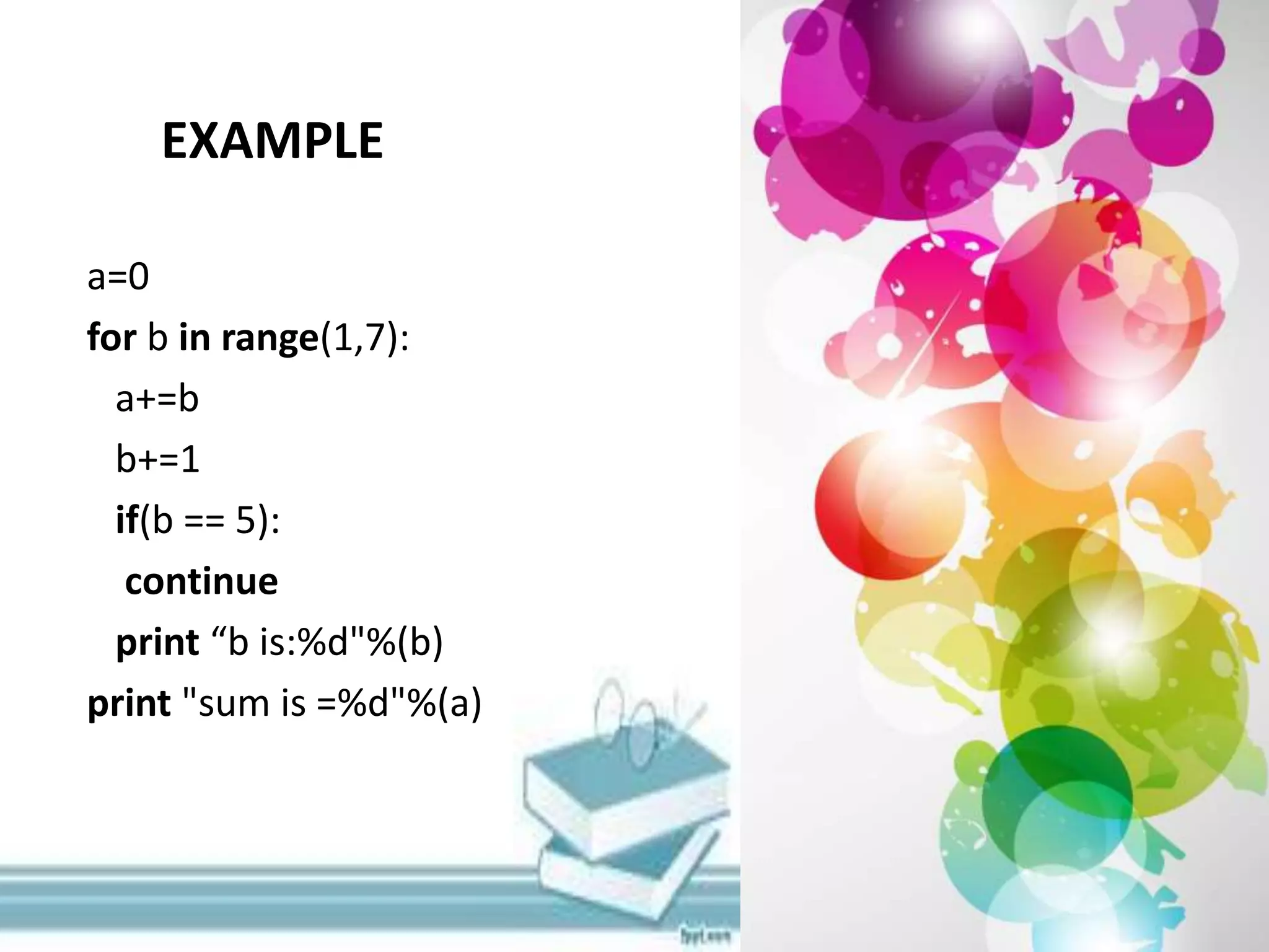 Jump statment in python | PPTX