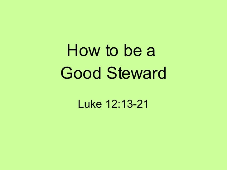 a good steward