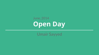 ERPNext / Frappe Open Day June 2014