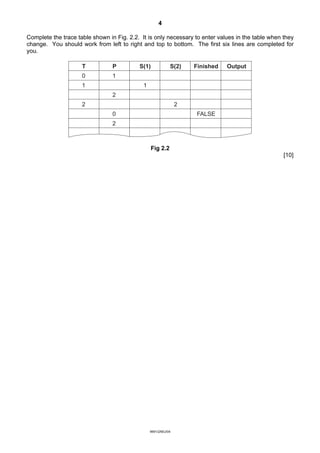 Computing Paper 2 Practical Tests may june 2004 general certificate of ...