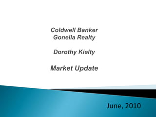 Coldwell Banker Gonella RealtyDorothy KieltyMarket Update June, 2010 