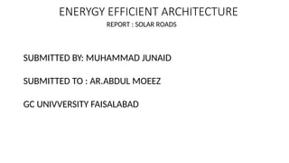 Building insulation with energy efficient material | PPTX