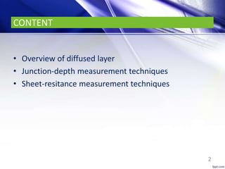 Junction-depth & Sheet-resitance meassurement | PPTX