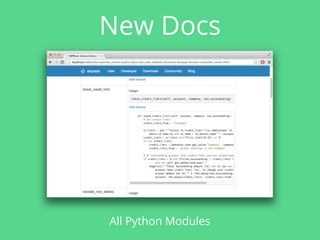 New Docs
All Python Modules
 