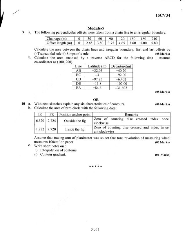 3rd Semester Civil Engineering Question Papers June july 2018