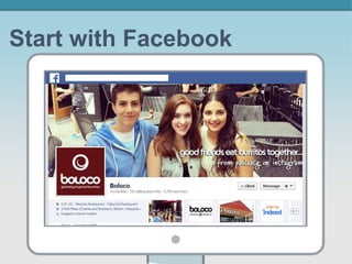 Start with Facebook
 