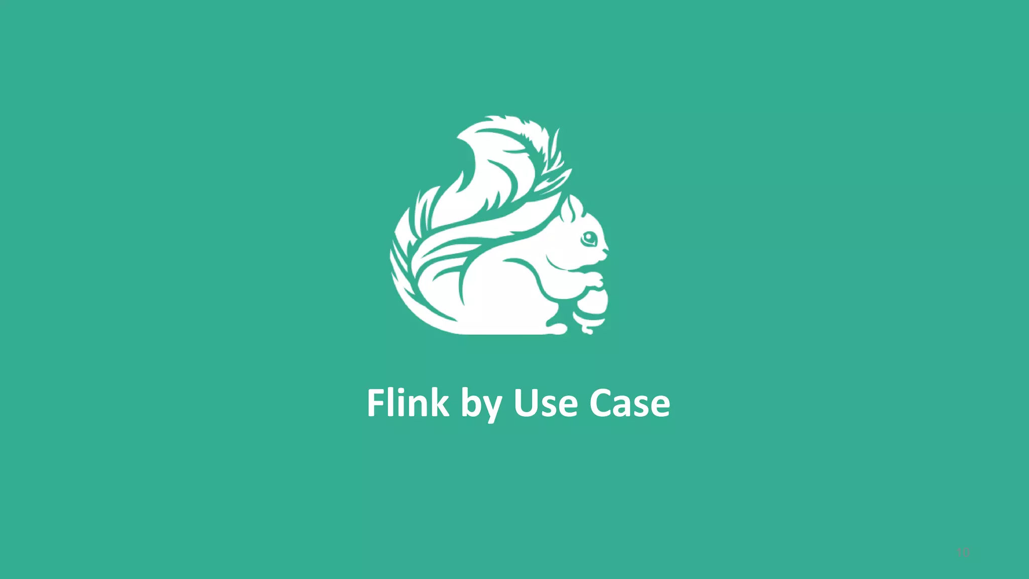 Flink by Use Case
10
 