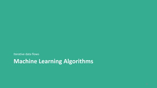 Machine Learning Algorithms
Iterative data flows
24
 