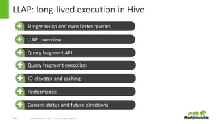 LLAP: long-lived execution in Hive | PPTX