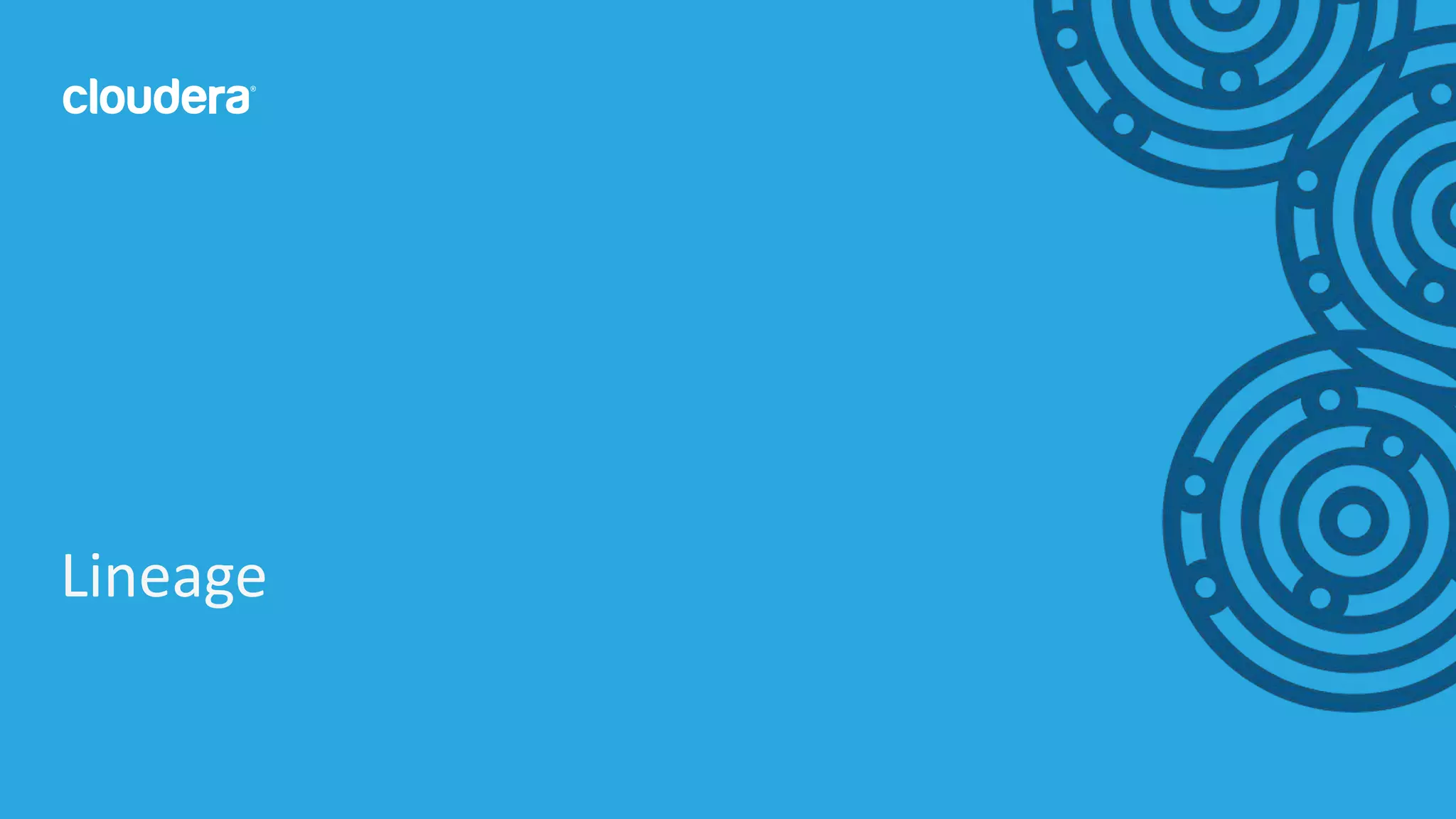 17© Cloudera, Inc. All rights reserved.
Lineage
 