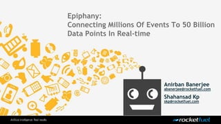 Epiphany:
Connecting Millions Of Events To 50 Billion
Data Points In Real-time
Anirban Banerjee
abanerjee@rocketfuel.com
Shahansad Kp
skp@rocketfuel.com
 