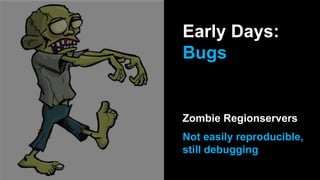 Not easily reproducible,
still debugging
Zombie Regionservers
Early Days:
Bugs
 