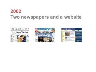2002
Two newspapers and a website
 