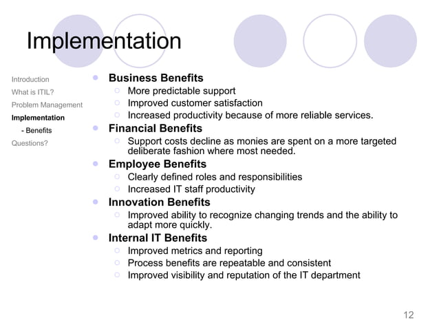 June2007 Implementing Itil Problem Mgmt | PPT