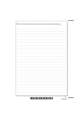 *9 Discuss the view that deviance and gamesmanship are recent sporting developments.
                                                                                  (12)

. . . . . . . . . . . . . . . . . . . . . . . . . . . . . . . . . . . . . . . . . . . . . . . . ............................................................................................................................................ . . . . . . . . . . . . . . . . . . . . . . . . . . . . . . . . . . . . . . . . . . . . . . . . . . . . . . . . . . . . . . . . . .. . . . . . . . . . . . . . . . . . .



. . . . . . . . . . . . . . . . . . . . . . . . . . . . . . . . . . . . . . . . . . . . . . . . . ............................................................................................................................................ . . . . . . . . . . . . . . . . . . . . . . . . . . . . . . . . . . . . . . . . . . . . . . . . . . . . . . . . . . . . . . . . .. . . . . . . . . . . . . . . . . . .



. . . . . . . . . . . . . . . . . . . . . . . . . . . . . . . . . . . . . . . . . . . . . . . . . ........................................................................................................................................... . . . . . . . . . . . . . . . . . . . . . . . . . . . . . . . . . . . . . . . . . . . . . . . . . . . . . . . . . . . . . . . . . .. . . . . . . . . . . . . . . . . . .



. . . . . . . . . . . . . . . . . . . . . . . . . . . . . . . . . . . . . . . . . . . . . . . . . ............................................................................................................................................ . . . . . . . . . . . . . . . . . . . . . . . . . . . . . . . . . . . . . . . . . . . . . . . . . . . . . . . . . . . . . . . . .. . . . . . . . . . . . . . . . . . .



. . . . . . . . . . . . . . . . . . . . . . . . . . . . . . . . . . . . . . . . . . . . . . . . ............................................................................................................................................. . . . . . . . . . . . . . . . . . . . . . . . . . . . . . . . . . . . . . . . . . . . . . . . . . . . . . . . . . . . . . . . . .. . . . . . . . . . . . . . . . . . .



. . . . . . . . . . . . . . . . . . . . . . . . . . . . . . . . . . . . . . . . . . . . . . . . . ........................................................................................................................................... . . . . . . . . . . . . . . . . . . . . . . . . . . . . . . . . . . . . . . . . . . . . . . . . . . . . . . . . . . . . . . . . . .. . . . . . . . . . . . . . . . . . .



. . . . . . . . . . . . . . . . . . . . . . . . . . . . . . . . . . . . . . . . . . . . . . . . ............................................................................................................................................. . . . . . . . . . . . . . . . . . . . . . . . . . . . . . . . . . . . . . . . . . . . . . . . . . . . . . . . . . . . . . . . . .. . . . . . . . . . . . . . . . . . .



. . . . . . . . . . . . . . . . . . . . . . . . . . . . . . . . . . . . . . . . . . . . . . . . ............................................................................................................................................. . . . . . . . . . . . . . . . . . . . . . . . . . . . . . . . . . . . . . . . . . . . . . . . . . . . . . . . . . . . . . . . . .. . . . . . . . . . . . . . . . . . .



. . . . . . . . . . . . . . . . . . . . . . . . . . . . . . . . . . . . . . . . . . . . . . . . . ........................................................................................................................................... . . . . . . . . . . . . . . . . . . . . . . . . . . . . . . . . . . . . . . . . . . . . . . . . . . . . . . . . . . . . . . . . . .. . . . . . . . . . . . . . . . . . .



. . . . . . . . . . . . . . . . . . . . . . . . . . . . . . . . . . . . . . . . . . . . . . . . ............................................................................................................................................. . . . . . . . . . . . . . . . . . . . . . . . . . . . . . . . . . . . . . . . . . . . . . . . . . . . . . . . . . . . . . . . . .. . . . . . . . . . . . . . . . . . .



. . . . . . . . . . . . . . . . . . . . . . . . . . . . . . . . . . . . . . . . . . . . . . . . ............................................................................................................................................ . . . . . . . . . . . . . . . . . . . . . . . . . . . . . . . . . . . . . . . . . . . . . . . . . . . . . . . . . . . . . . . . . .. . . . . . . . . . . . . . . . . . .



. . . . . . . . . . . . . . . . . . . . . . . . . . . . . . . . . . . . . . . . . . . . . . . . . ............................................................................................................................................ . . . . . . . . . . . . . . . . . . . . . . . . . . . . . . . . . . . . . . . . . . . . . . . . . . . . . . . . . . . . . . . . .. . . . . . . . . . . . . . . . . . .



. . . . . . . . . . . . . . . . . . . . . . . . . . . . . . . . . . . . . . . . . . . . . . . . . ............................................................................................................................................ . . . . . . . . . . . . . . . . . . . . . . . . . . . . . . . . . . . . . . . . . . . . . . . . . . . . . . . . . . . . . . . . .. . . . . . . . . . . . . . . . . . .



. . . . . . . . . . . . . . . . . . . . . . . . . . . . . . . . . . . . . . . . . . . . . . . . ............................................................................................................................................ . . . . . . . . . . . . . . . . . . . . . . . . . . . . . . . . . . . . . . . . . . . . . . . . . . . . . . . . . . . . . . . . . .. . . . . . . . . . . . . . . . . . .



. . . . . . . . . . . . . . . . . . . . . . . . . . . . . . . . . . . . . . . . . . . . . . . . . ............................................................................................................................................ . . . . . . . . . . . . . . . . . . . . . . . . . . . . . . . . . . . . . . . . . . . . . . . . . . . . . . . . . . . . . . . . .. . . . . . . . . . . . . . . . . . .



. . . . . . . . . . . . . . . . . . . . . . . . . . . . . . . . . . . . . . . . . . . . . . . . ............................................................................................................................................. . . . . . . . . . . . . . . . . . . . . . . . . . . . . . . . . . . . . . . . . . . . . . . . . . . . . . . . . . . . . . . . . .. . . . . . . . . . . . . . . . . . .



. . . . . . . . . . . . . . . . . . . . . . . . . . . . . . . . . . . . . . . . . . . . . . . . . ........................................................................................................................................... . . . . . . . . . . . . . . . . . . . . . . . . . . . . . . . . . . . . . . . . . . . . . . . . . . . . . . . . . . . . . . . . . .. . . . . . . . . . . . . . . . . . .



. . . . . . . . . . . . . . . . . . . . . . . . . . . . . . . . . . . . . . . . . . . . . . . . . ........................................................................................................................................... . . . . . . . . . . . . . . . . . . . . . . . . . . . . . . . . . . . . . . . . . . . . . . . . . . . . . . . . . . . . . . . . . .. . . . . . . . . . . . . . . . . . .



. . . . . . . . . . . . . . . . . . . . . . . . . . . . . . . . . . . . . . . . . . . . . . . . ............................................................................................................................................. . . . . . . . . . . . . . . . . . . . . . . . . . . . . . . . . . . . . . . . . . . . . . . . . . . . . . . . . . . . . . . . . .. . . . . . . . . . . . . . . . . . .



. . . . . . . . . . . . . . . . . . . . . . . . . . . . . . . . . . . . . . . . . . . . . . . . . ........................................................................................................................................... . . . . . . . . . . . . . . . . . . . . . . . . . . . . . . . . . . . . . . . . . . . . . . . . . . . . . . . . . . . . . . . . . .. . . . . . . . . . . . . . . . . . .



. . . . . . . . . . . . . . . . . . . . . . . . . . . . . . . . . . . . . . . . . . . . . . . . . ........................................................................................................................................... . . . . . . . . . . . . . . . . . . . . . . . . . . . . . . . . . . . . . . . . . . . . . . . . . . . . . . . . . . . . . . . . . .. . . . . . . . . . . . . . . . . . .



. . . . . . . . . . . . . . . . . . . . . . . . . . . . . . . . . . . . . . . . . . . . . . . . ............................................................................................................................................. . . . . . . . . . . . . . . . . . . . . . . . . . . . . . . . . . . . . . . . . . . . . . . . . . . . . . . . . . . . . . . . . .. . . . . . . . . . . . . . . . . . .



. . . . . . . . . . . . . . . . . . . . . . . . . . . . . . . . . . . . . . . . . . . . . . . . . ........................................................................................................................................... . . . . . . . . . . . . . . . . . . . . . . . . . . . . . . . . . . . . . . . . . . . . . . . . . . . . . . . . . . . . . . . . . .. . . . . . . . . . . . . . . . . . .



. . . . . . . . . . . . . . . . . . . . . . . . . . . . . . . . . . . . . . . . . . . . . . . . ............................................................................................................................................. . . . . . . . . . . . . . . . . . . . . . . . . . . . . . . . . . . . . . . . . . . . . . . . . . . . . . . . . . . . . . . . . .. . . . . . . . . . . . . . . . . . .




                                                                                                                                                                                                                                                                                                                                                                                                            13
                                                                                                                *H34504A01316*                                                                                                                                                                                                                                                     Turn over
 