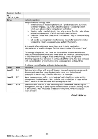 June 2009 Mark Schemes Paper 1 And 2