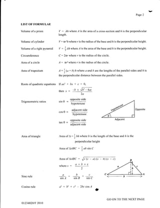 cxc June 2010 math | PDF