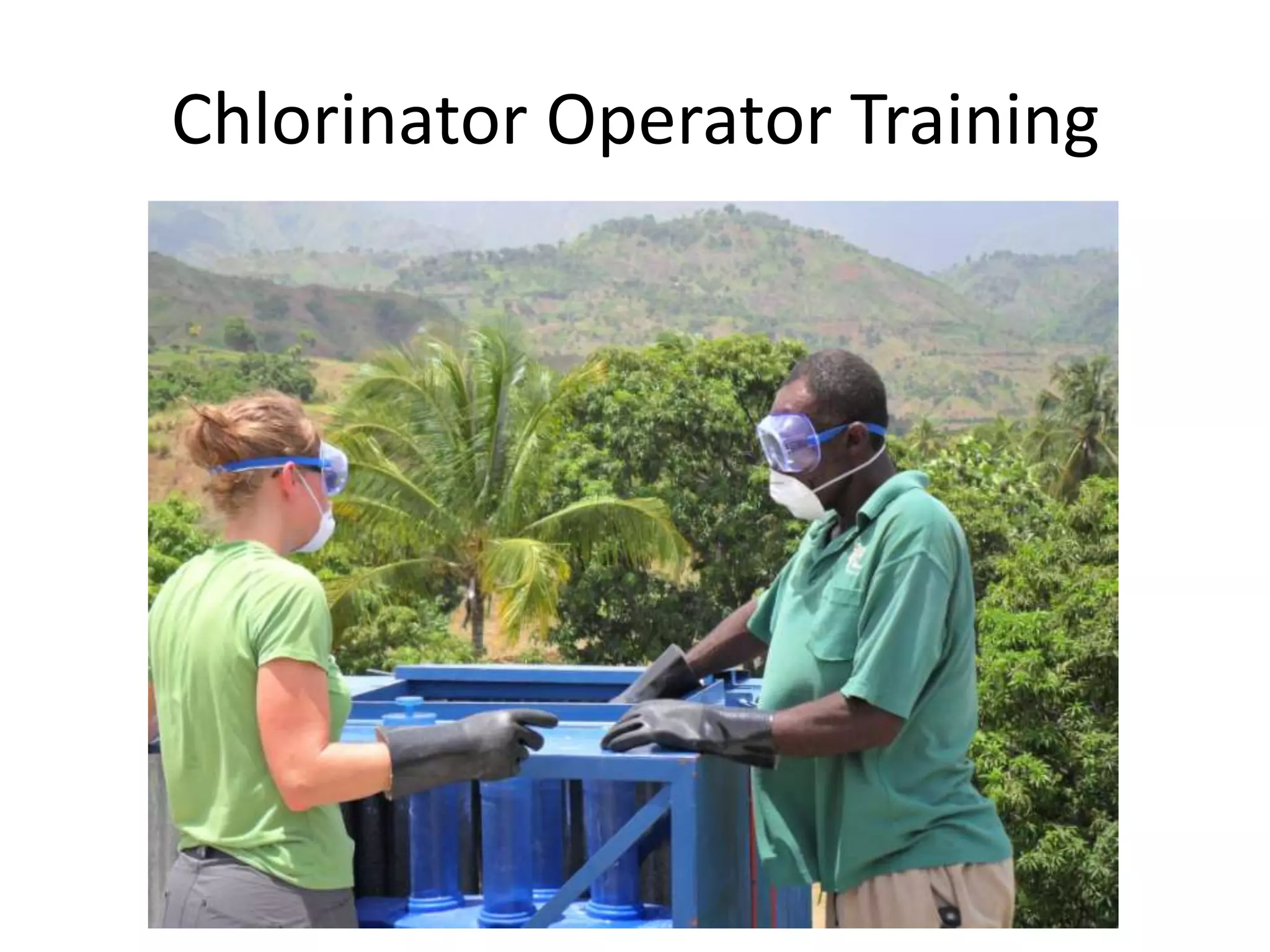 Chlorinator Operator Training