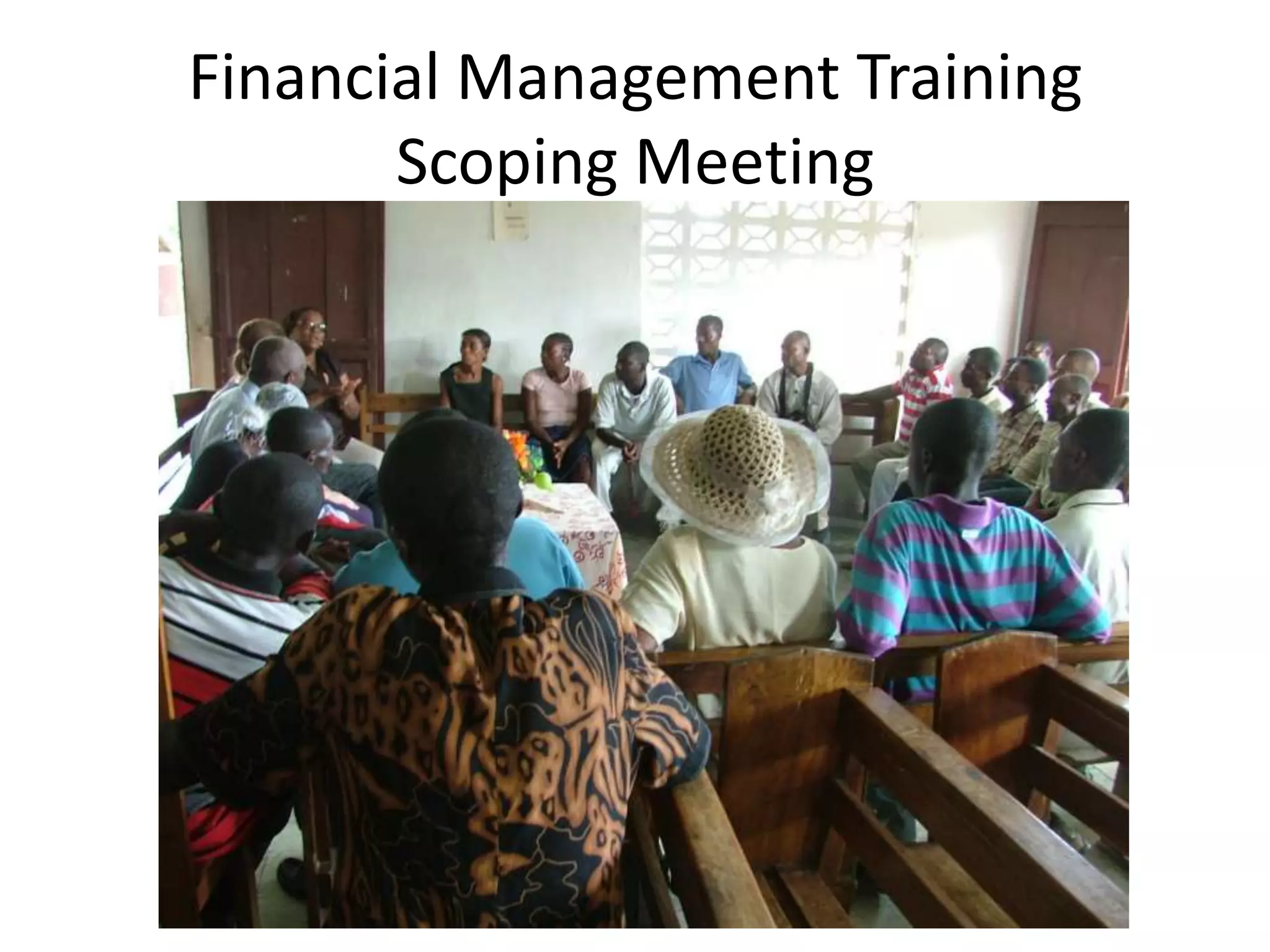Financial Management Training Scoping Meeting