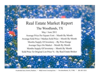 The Woodlands TX  - Real Estate Report, May/June 2011
