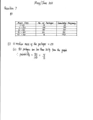 illoU f {une 2otl
0uerbo' 7

    0)


                 zflass Ckal             Nn. oc    Dnrknoo.<   ]mtt Inli,,p   {rp n   u!'rr,
                    -to                       I2         v
                                                                      t2
                  tt -20                     2.9                     10
                 2t -30                      30                      70
                3t-40                        22                      q2
                4t *so                        g                     t00


  (c:    (r) medl,an
                          fioss ol   ll,ft yacknyes ? zs
         (lr)     8O   p,.:     rlhe lpu Vru,o    snk1 ft*. l.lu g*ph

                ". prolnbil,fu =
                                     ffi= z
 