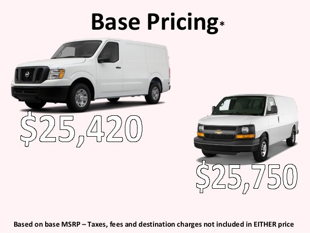 nissan nv cargo prices