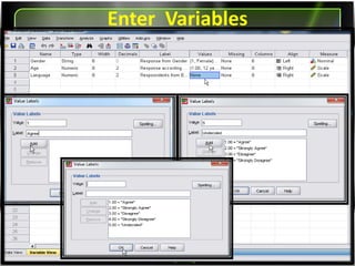 Entering Variables
 