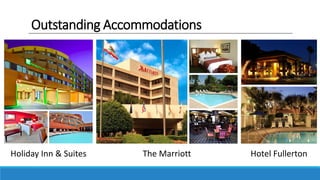 Holiday Inn & Suites The Marriott Hotel Fullerton
Outstanding Accommodations
 