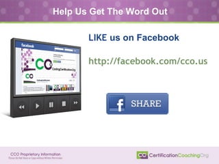 LIKE us on Facebook
http://facebook.com/cco.us
Help Us Get The Word Out
 