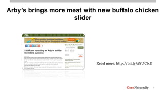 8
Arby’s brings more meat with new buffalo chicken
slider
Read more: http://bit.ly/28UClxU
 