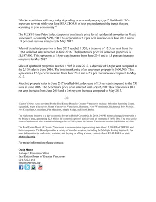 “Market conditions will vary today depending on area and property type,” Oudil said. “It’s
important to work with your loc...