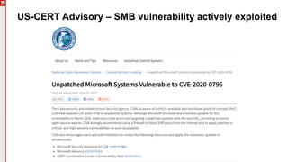 Copyright©2019Ivanti.Allrightsreserved
US-CERT Advisory – SMB vulnerability actively exploited
 