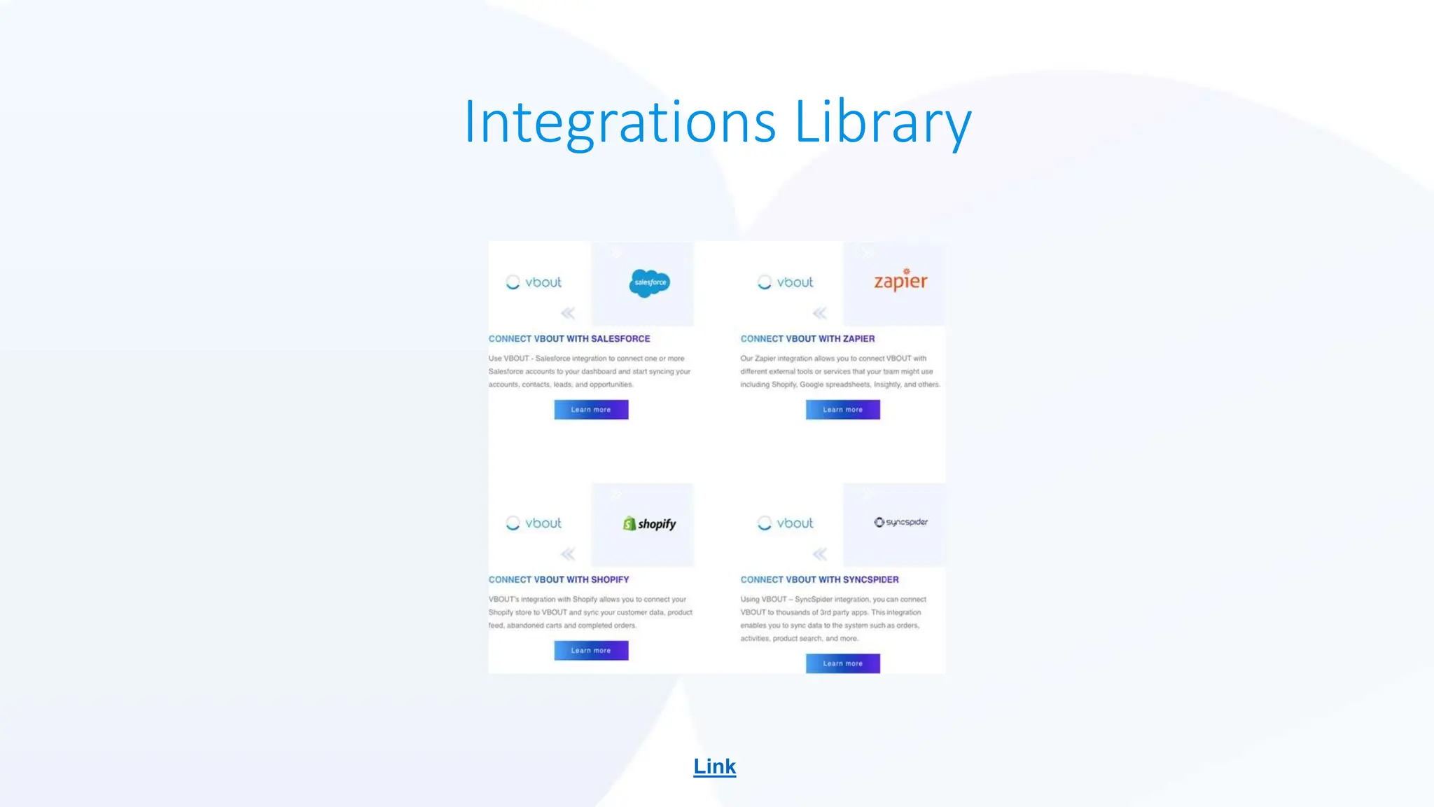 Integrations Library
Link