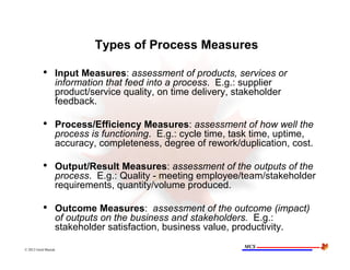 June 21 2012 Process Performance Metrics Presentation | PDF