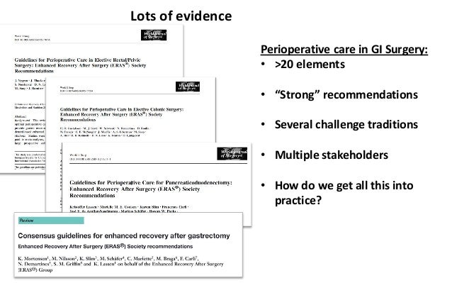using enhanced recovery after surgery eras to enhance postoperative