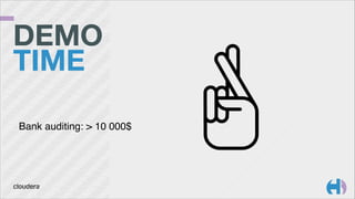 DEMO
TIME 
Bank auditing: > 10 000$
 
